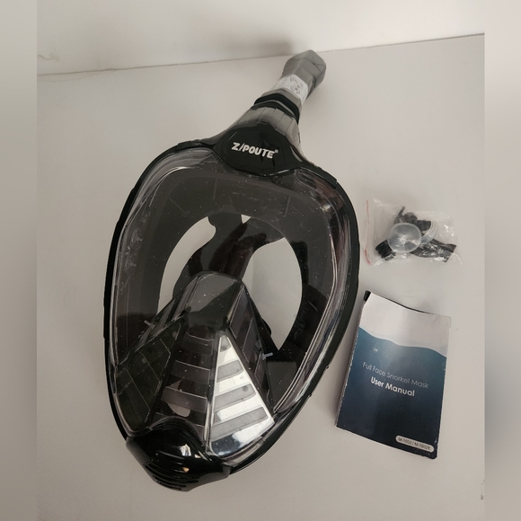 Zipoute Snorkel Mask Full Face, Full Face Snorkel Mask Adult and Kids New in Bag - Picture 6 of 13